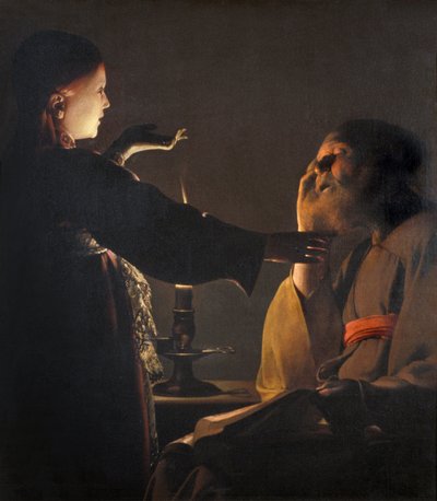 The Dream of St. Joseph - by Georges de La Tour by Unknown